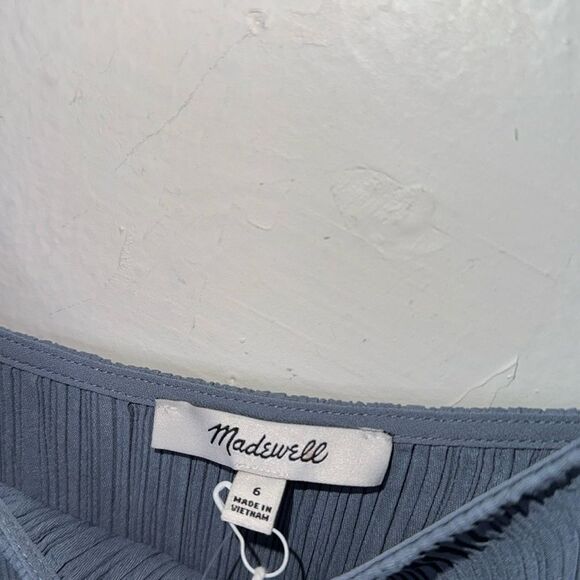 Madewell The Goldie Dress in Plissé Womens Size 6 - Picture 7 of 10